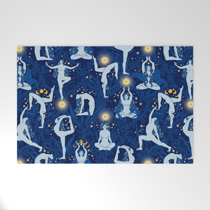 Feel the Cosmic Balance blue Welcome Mat Gallery Image 1