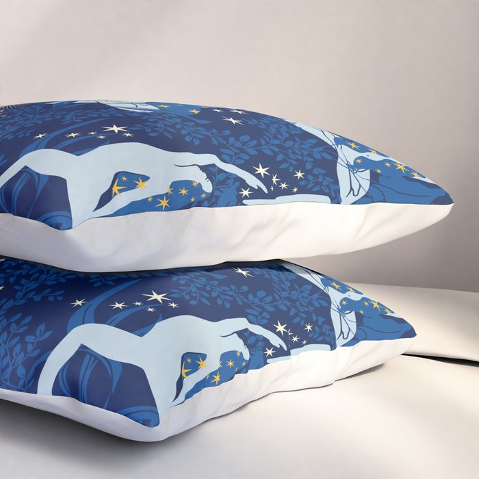 Feel the Cosmic Balance blue Pillow Sham Gallery Image 3