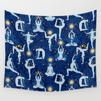 Feel the Cosmic Balance blue Wall Tapestry Gallery Image 4