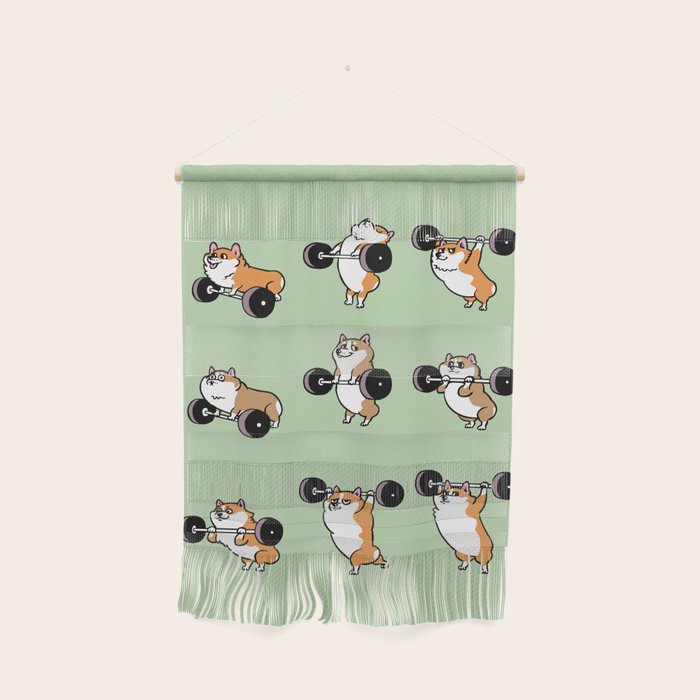 Olympic Lifting Corgi Wall Hanging Gallery Image 1