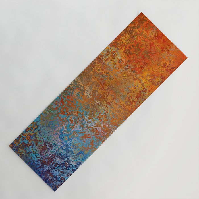 Vintage Rust, Terracotta and Blue Yoga Mat Gallery Image 1