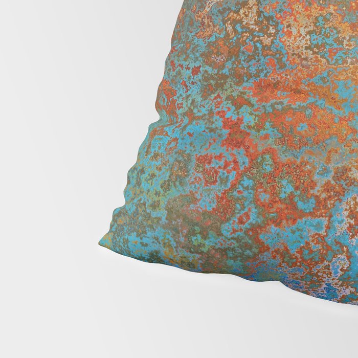 Vintage Rust, Terracotta and Blue Pillow Sham Gallery Image 4