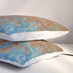 Vintage Rust, Terracotta and Blue Pillow Sham Gallery Image 3