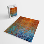 Vintage Rust, Terracotta and Blue Jigsaw Puzzle Gallery Image 2