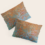 Vintage Rust, Terracotta and Blue Pillow Sham Gallery Image 3