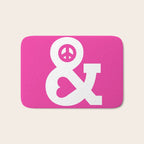 Peace and Love (pink edition) Bath Mat Gallery Image 1