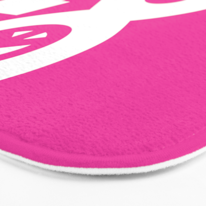 Peace and Love (pink edition) Bath Mat Gallery Image 3