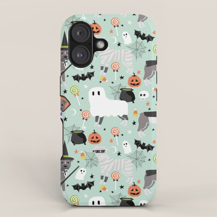 Pitbull halloween costumes pet portrait fall october cute trick or treat pitbulls iPhone Case Gallery Image 1