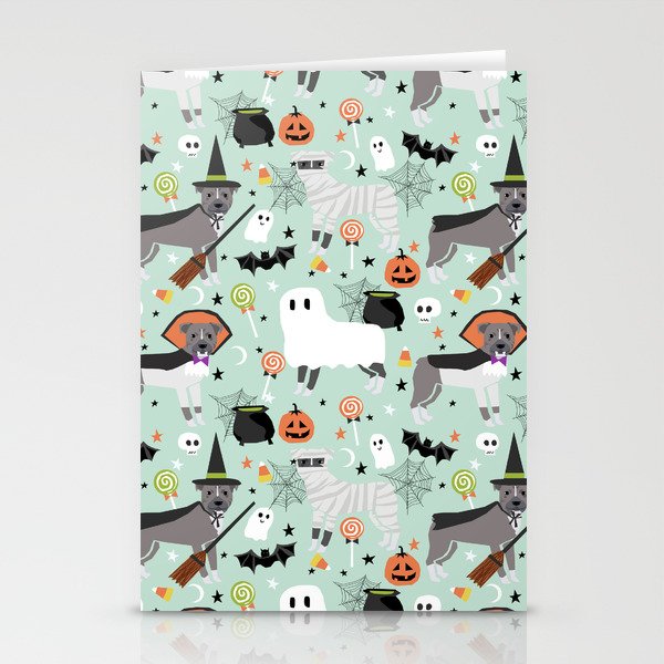 Pitbull halloween costumes pet portrait fall october cute trick or treat pitbulls Stationery Card Gallery Image 2
