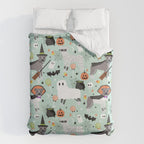 Pitbull halloween costumes pet portrait fall october cute trick or treat pitbulls Duvet Cover Gallery Image 6