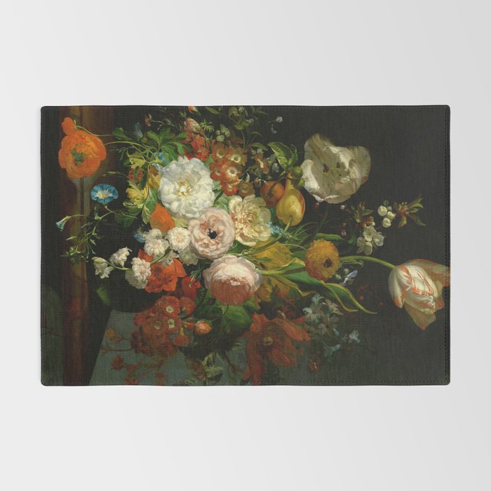 Rachel Ruysch "Still Life with Flowers in a Glass Vase" Rug Gallery Image 2