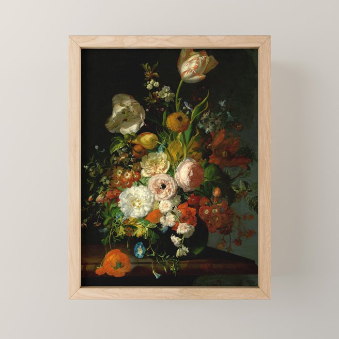 Rachel Ruysch "Still Life with Flowers in a Glass Vase" Mini Art Print Gallery Image 1