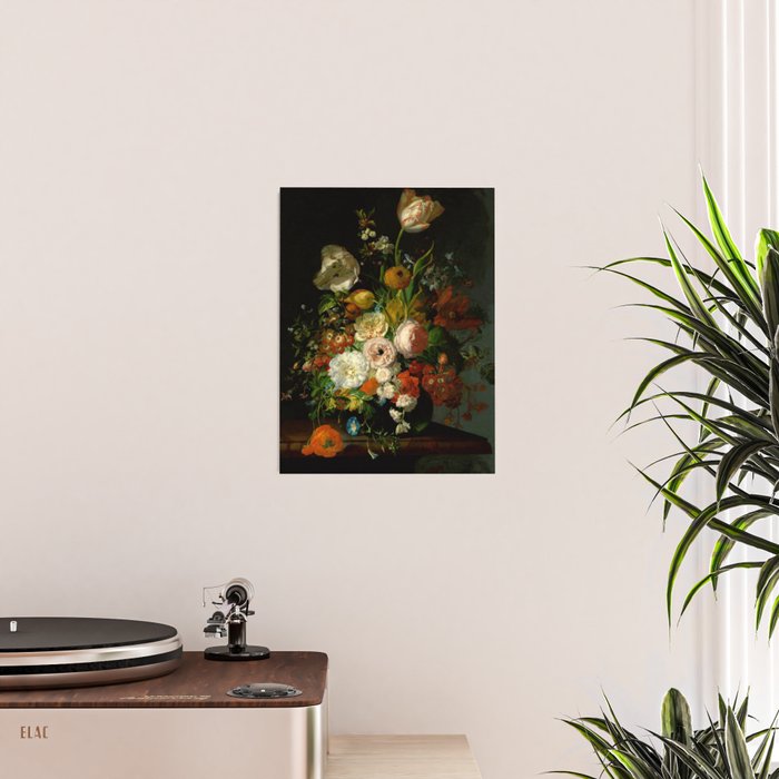 Rachel Ruysch "Still Life with Flowers in a Glass Vase" Poster Gallery Image 2