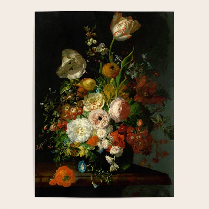 Rachel Ruysch "Still Life with Flowers in a Glass Vase" Poster Gallery Image 4