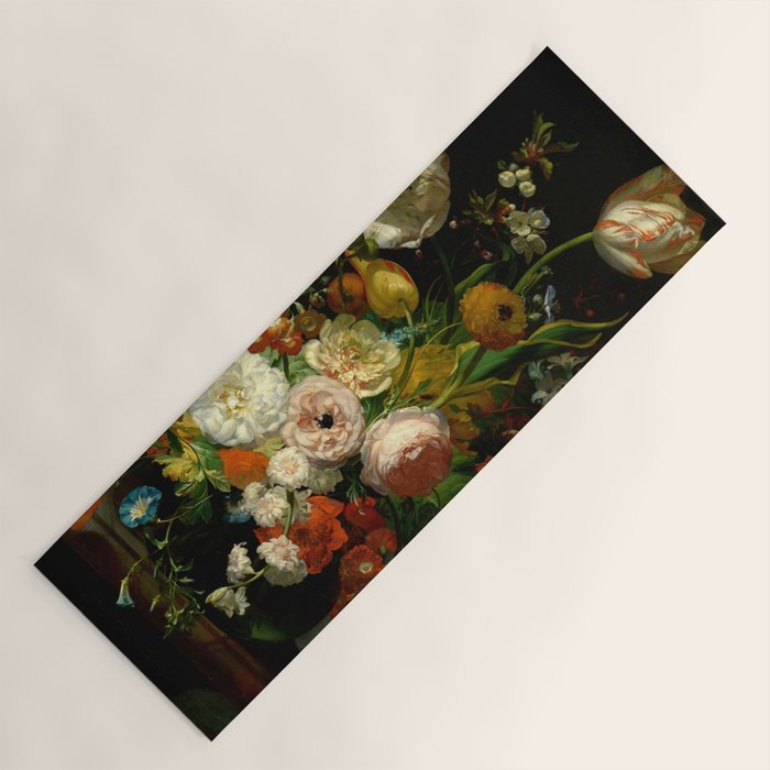 Rachel Ruysch "Still Life with Flowers in a Glass Vase" Yoga Mat Gallery Image 1