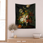 Rachel Ruysch "Still Life with Flowers in a Glass Vase" Wall Tapestry Gallery Image 2