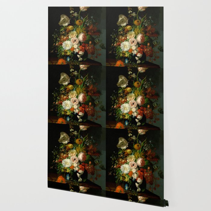 Rachel Ruysch "Still Life with Flowers in a Glass Vase" Wallpaper Gallery Image 2