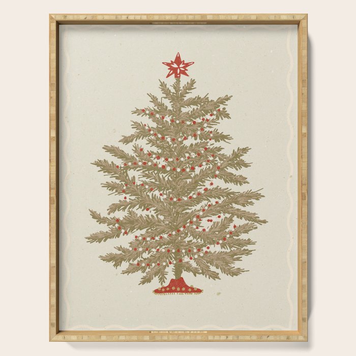 Christmas tree 02 Serving Tray Gallery Image 1