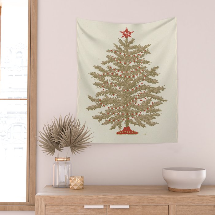 Christmas tree 02 Wall Tapestry Gallery Image 2