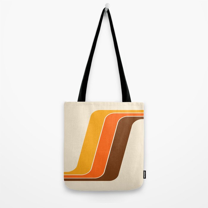 Retro 70s Stripe Colorful Rainbow 521 Tote Bag Gallery Image 2
