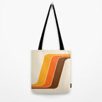 Retro 70s Stripe Colorful Rainbow 521 Tote Bag Gallery Image 2