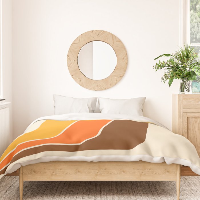 Retro 70s Stripe Colorful Rainbow 521 Duvet Cover Gallery Image 3