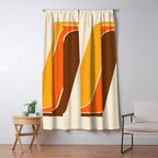 Retro 70s Stripe Colorful Rainbow 521 Window Curtain Gallery Image 5