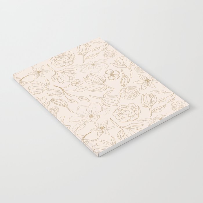 Gold Magnolia Pattern Notebook Gallery Image 1