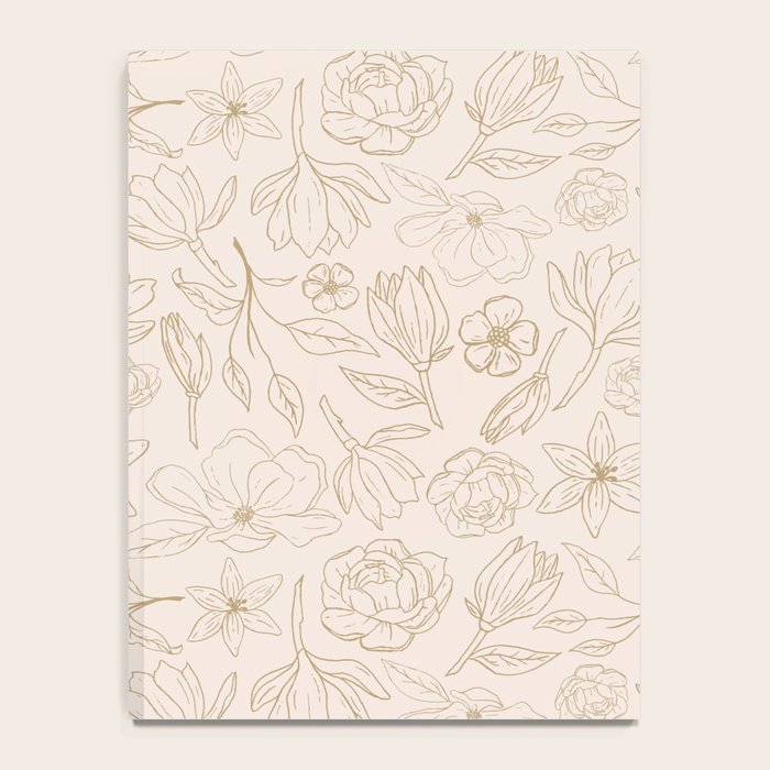 Gold Magnolia Pattern Notebook Gallery Image 4