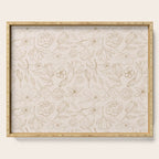 Gold Magnolia Pattern Serving Tray Gallery Image 1