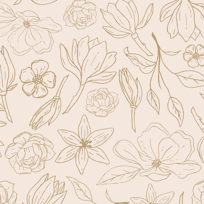 Gold Magnolia Pattern Coffee Mug Gallery Image 2