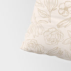 Gold Magnolia Pattern Pillow Sham Gallery Image 4