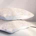 Gold Magnolia Pattern Pillow Sham Gallery Image 3