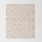 Gold Magnolia Pattern Throw Blanket Gallery Image 2