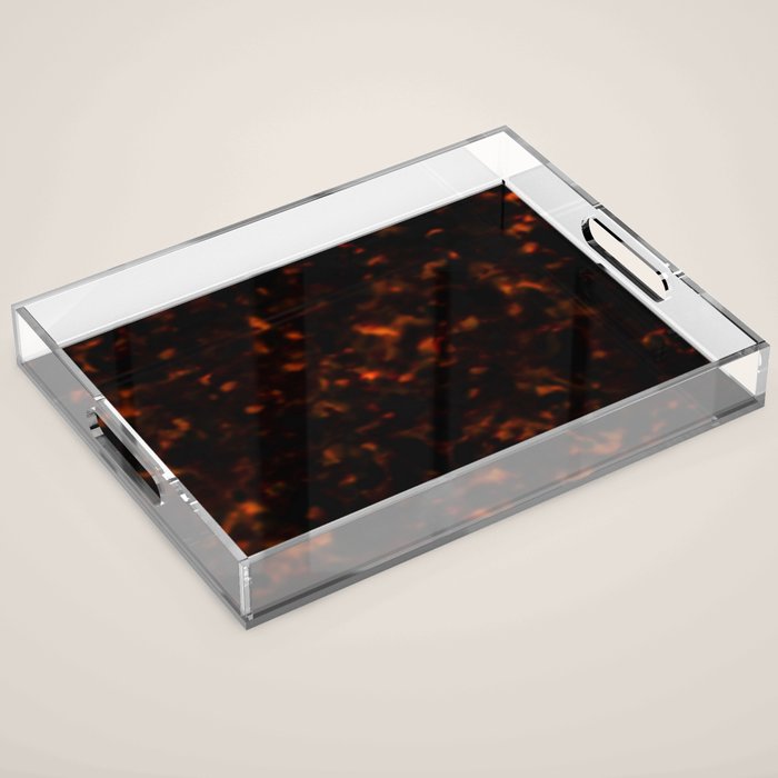 Red Tortoiseshell pattern Acrylic Tray Gallery Image 1