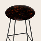 Red Tortoiseshell pattern Stool Gallery Image 2