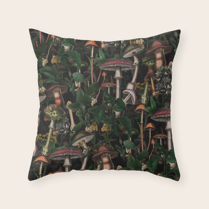Mushroom Paradise III Throw Pillow Gallery Image 6