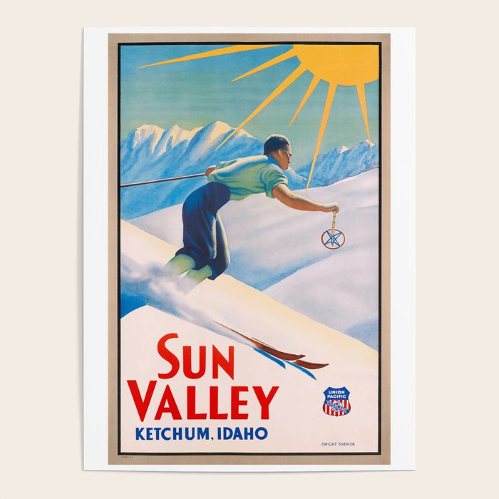 1940 Sun Valley Union Pacific Poster Poster Gallery Image 4