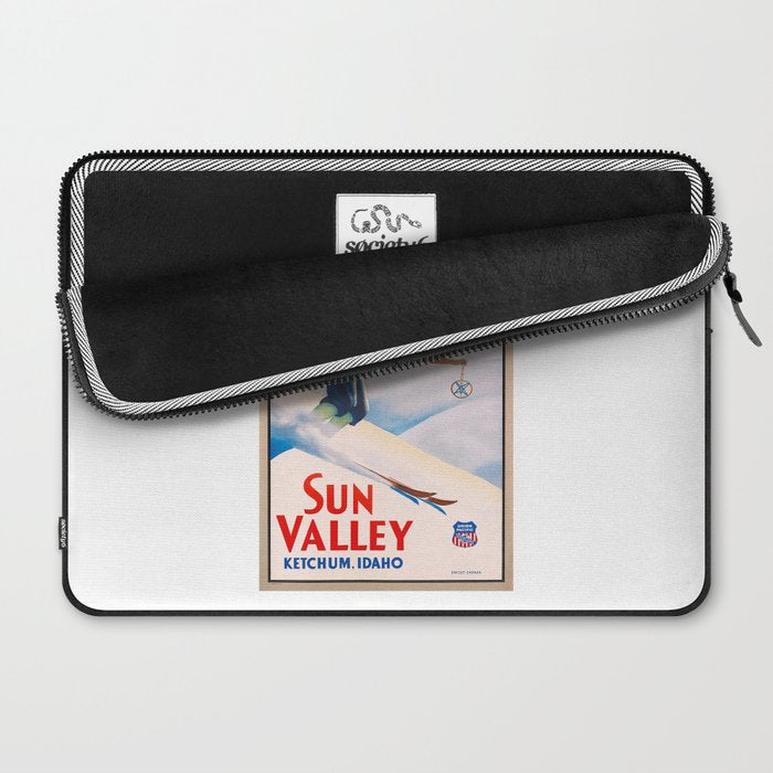 1940 Sun Valley Union Pacific Poster Laptop Sleeve Gallery Image 2