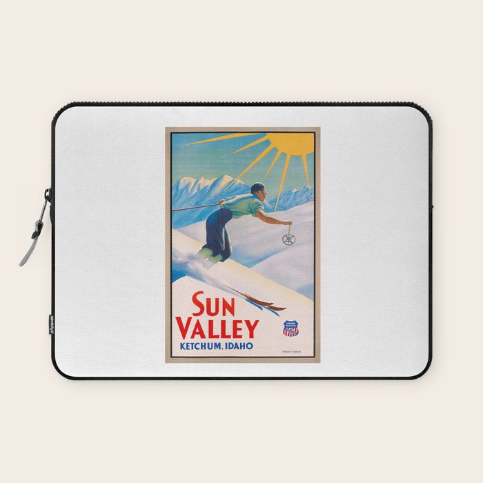 1940 Sun Valley Union Pacific Poster Laptop Sleeve Gallery Image 1