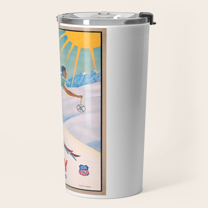 1940 Sun Valley Union Pacific Poster Travel Mug Gallery Image 2