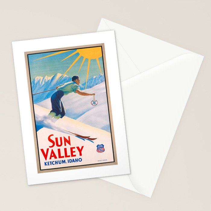 1940 Sun Valley Union Pacific Poster Stationery Card Gallery Image 2