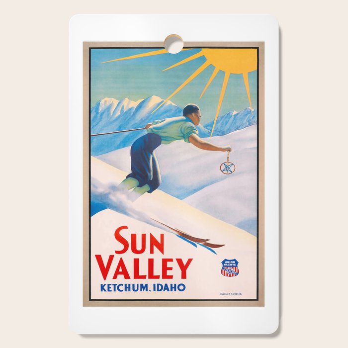 1940 Sun Valley Union Pacific Poster Cutting Board Gallery Image 1
