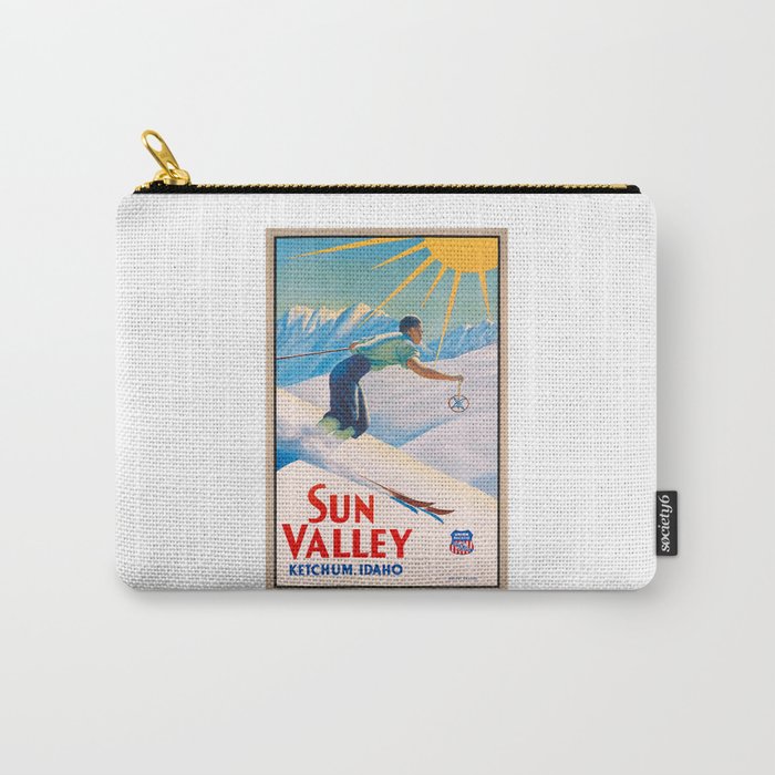 1940 Sun Valley Union Pacific Poster Carry All Pouch Gallery Image 1