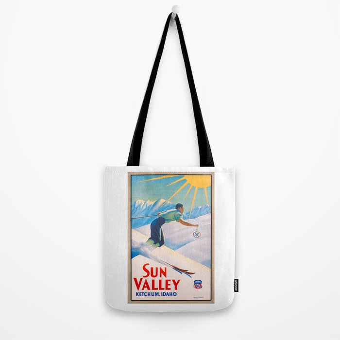 1940 Sun Valley Union Pacific Poster Tote Bag Gallery Image 2