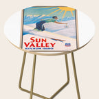 1940 Sun Valley Union Pacific Poster Side Table Gallery Image 2