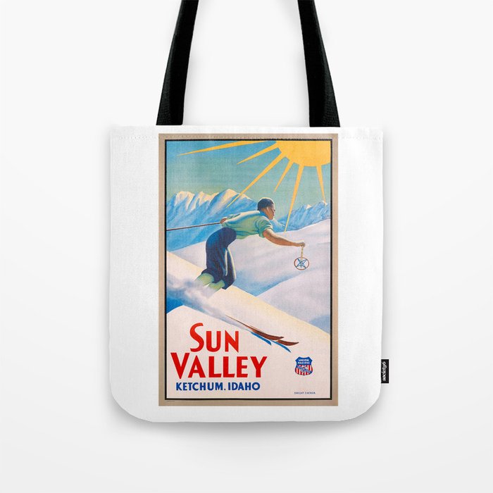 1940 Sun Valley Union Pacific Poster Tote Bag Gallery Image 1