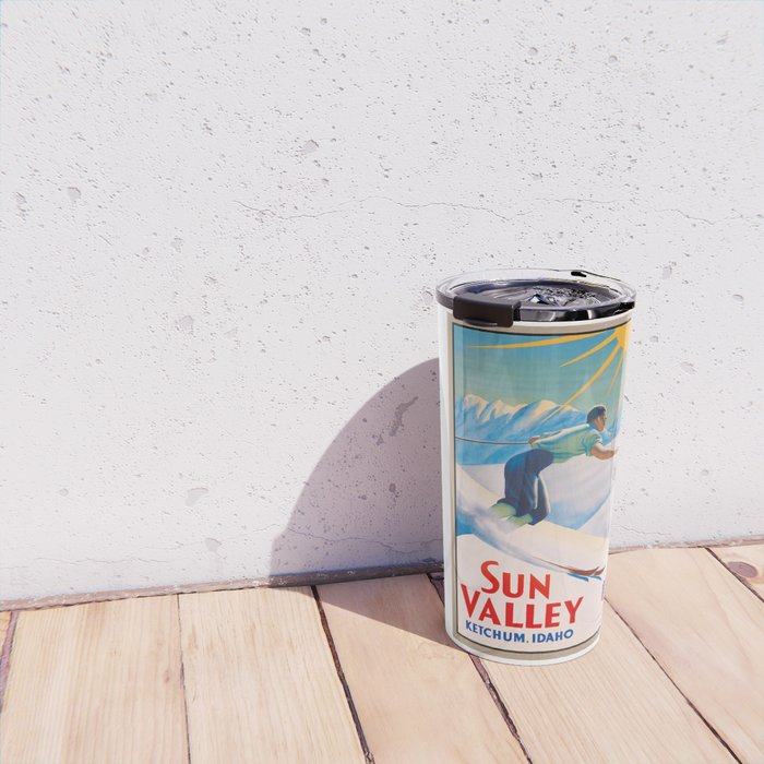 1940 Sun Valley Union Pacific Poster Travel Mug Gallery Image 4