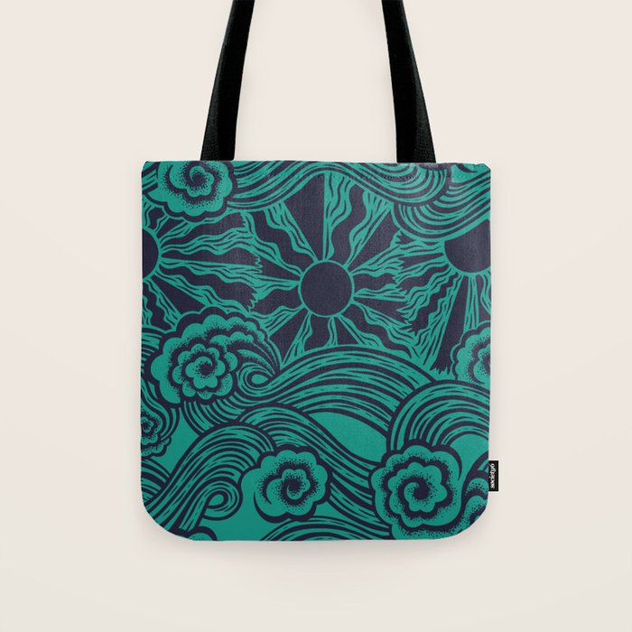 Happy Waves Tote Bag Gallery Image 1