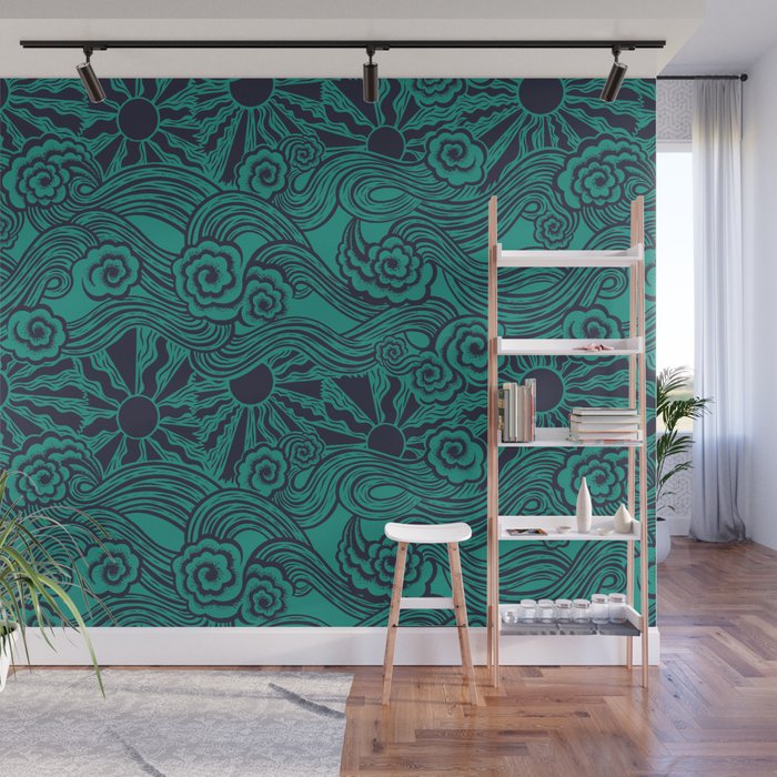 Happy Waves Wall Mural Gallery Image 1